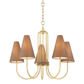Jessel Five Light Chandelier in Aged Brass (428|H987805-AGB)