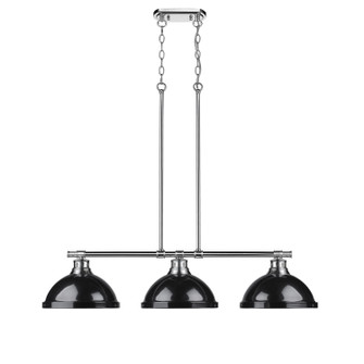 Duncan Three Light Linear Pendant in Chrome (62|3602-3LP CH-BK)