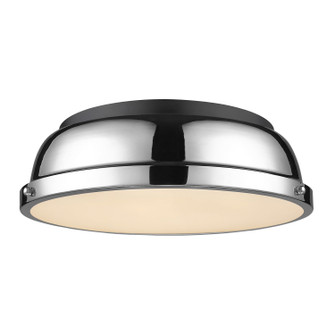 Duncan Two Light Flush Mount in Matte Black (62|3602-14 BLK-CH)