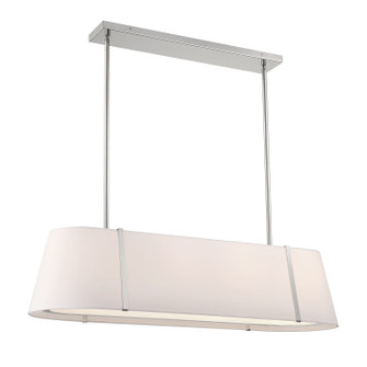 Fulton Four Light Linear Chandelier in Polished Nickel (60|FUL-917-PN)