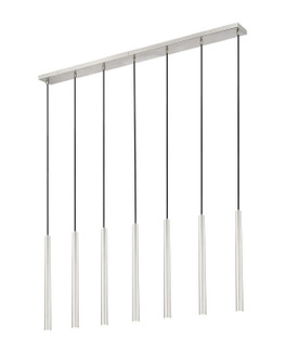 Forest LED Linear Chandelier in Brushed Nickel (224|919MP24-7L-BN-LED)