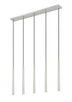 Forest LED Linear Chandelier in Brushed Nickel (224|919MP24-5L-BN-LED)