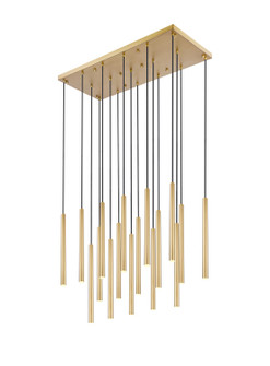Forest LED Linear Chandelier in Modern Gold (224|919MP24-17L-MGLD-LED)