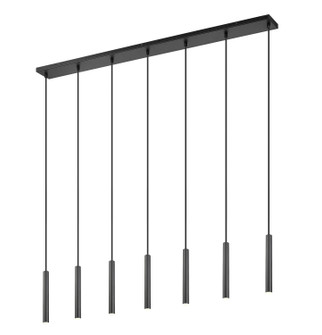 Forest LED Linear Chandelier in Matte Black (224|919MP12-7L-MB-LED)