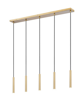 Forest LED Linear Chandelier in Modern Gold (224|919MP12-5L-MGLD-LED)