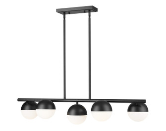 Realm Sphere Five Light Linear Chandelier in Matte Black (224|7517-5L-MB)