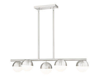 Realm Sphere Five Light Linear Chandelier in Brushed Nickel (224|7517-5L-BN)