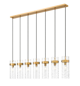 Fontaine Seven Light Linear Chandelier in Rubbed Brass (224|7002P5-7L-RB)