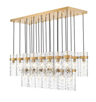 Fontaine 23 Light Linear Chandelier in Rubbed Brass (224|7002P5-23L-RB)