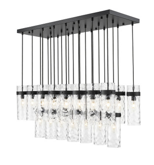 Fontaine 23 Light Linear Chandelier in Matte Black (224|7002P5-23L-MB)