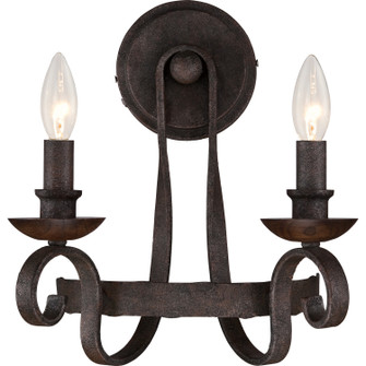 Noble Two Light Wall Sconce in Rustic Black (10|NBE8702RK)