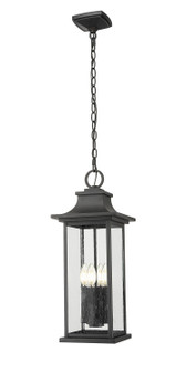 Tiberius Four Light Outdoor Chain Mount Ceiling Fixture in Black (224|5017CHB-BK)