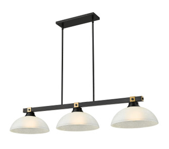 Bronte Three Light Billiard in Matte Black + Rubbed Brass (224|1955-3MB-RB-DWL14)