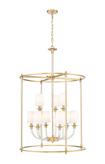 Katerina Nine Light Chandelier in Rubbed Brass (224|1950-9C-RB)