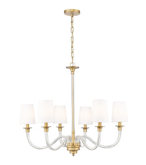 Katerina Six Light Chandelier in Rubbed Brass (224|1950-6RB)