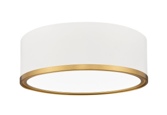 Bradley LED Flush Mount in Matte White + Modern Gold (224|1018F12-MW-MGLD-LED)