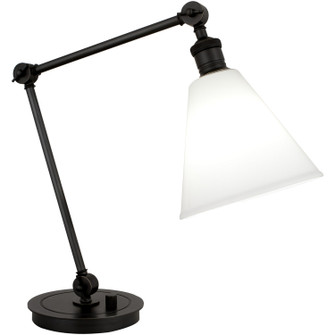 Alloy One Light Table Lamp in Deep Patina Bronze/Cased White Glass Shade w/Polished (165|Z2419G)