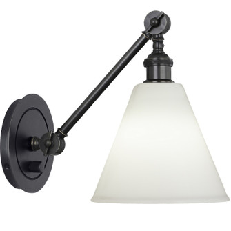 Alloy One Light Wall Sconce in Deep Patina Bronze/Cased White Glass Shade w/ Polished (165|Z2417G)