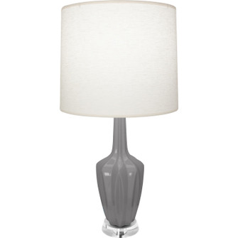 Small Emma One Light Accent Lamp in Smokey Taupe Glazed Ceramic w/Polished Nickel (165|ST35)