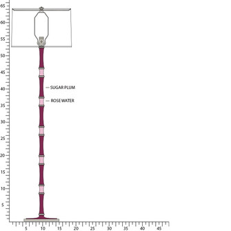 Kane One Light Floor Lamp in Sugar Plum, Rose Water w/Polished Nickel (165|SM74RW)