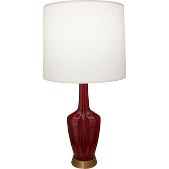 Small Emma One Light Accent Lamp in Sangria Glazed Ceramic w/Warm Brass (165|SA36)