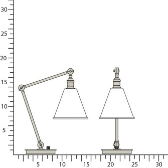 Alloy One Light Table Lamp in Polished Nickel, Cased White w/Polished (165|S2419G)