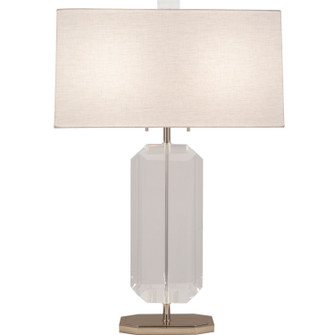 Jacqueline Two Light Table Lamp in Polished Nickel w/Clear Crystal (165|S1196)
