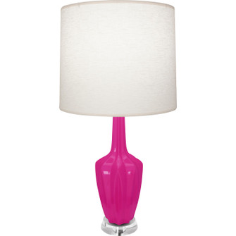 Emma One Light Accent Lamp in Razzle Rose Glazed Ceramic w/Polished Nickel/a Lucite (165|RZ35)