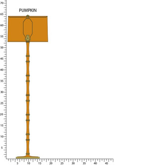 Kane One Light Floor Lamp in Pumpkin w/Modern Brass (165|PM73X)