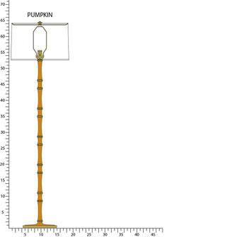 Kane One Light Floor Lamp in Pumpkin w/Modern Brass (165|PM73)