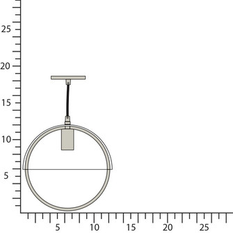Mavisten Edition Copernica One Light Pendant in Pewter w/White Painted (165|P602WHT)