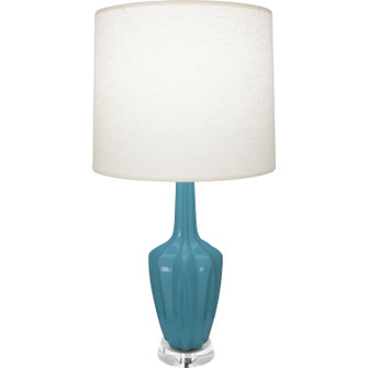 Emma One Light Accent Lamp in Steel Blue Glazed Ceramic w/Polished Nickel/a Lucite (165|OB35)