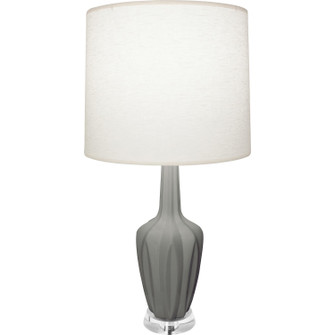 Small Emma One Light Accent Lamp in Matte Smokey Taupe Glazed Ceramic w/Polished Nickel (165|MST35)