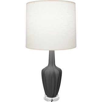 Small Emma One Light Accent Lamp in Matte Ash Glazed Ceramic w/Polished Nickel (165|MCR35)