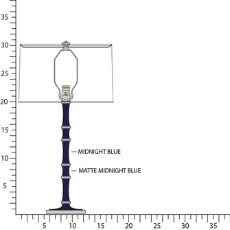 Kane One Light Table Lamp in Midnight Blue, Matte Midnight Blue w/Polished Nickel (165|MB72MMB)