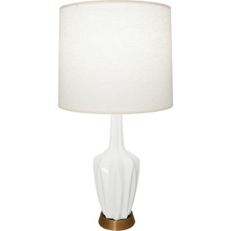 Small Emma One Light Accent Lamp in Lily Glazed Ceramic w/Warm Brass (165|LY36)
