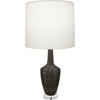 Small Emma One Light Accent Lamp in Ash Glazed Ceramic w/Polished Nickel (165|CR35)