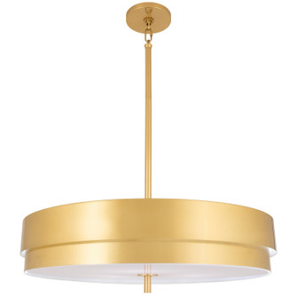 Elliott LED Pendant in Modern Brass Painted White (165|918)
