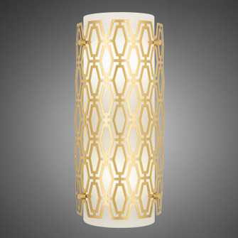 Marcel Two Light Wall Sconce in Modern Brass, Frosted Cased White (165|202)