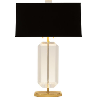 Jacqueline Two Light Table Lamp in Modern Brass w/Clear Crystal (165|1196B)