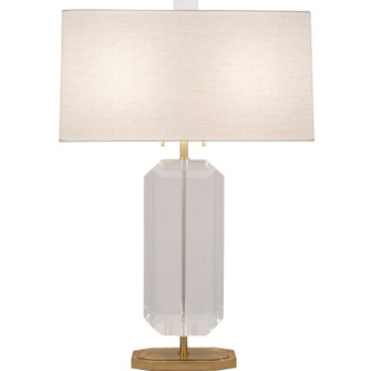 Jacqueline Two Light Table Lamp in Modern Brass w/Clear Crystal (165|1196)