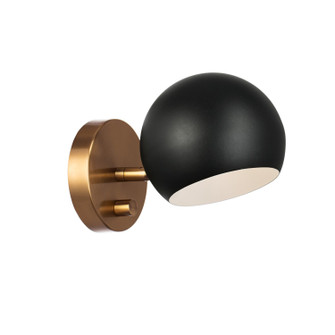Orb One Light Wall Sconce in Matte Black (423|W31701MBAG)