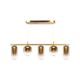 Refrax Five Light Chandelier in Aged Gold Brass (423|C37405AGAG)