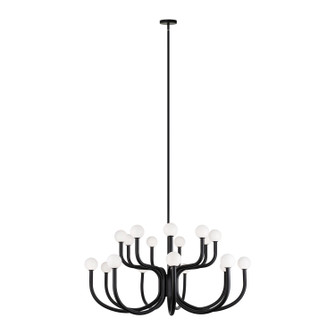 Joelle 18 Light Chandelier in Matte Black (423|C34218MBOP)
