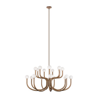 Joelle 18 Light Chandelier in Aged Gold Brass (423|C34218AGOP)