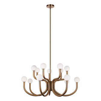 Joelle 14 Light Chandelier in Aged Gold Brass (423|C34214AGOP)