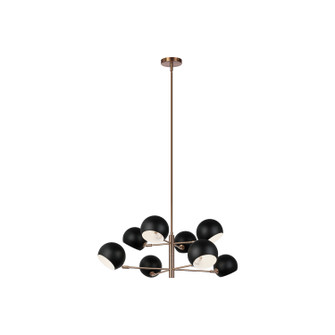 Orb Eight Light Chandelier in Matte Black (423|C31708MBAG)