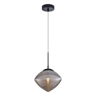 Maruna One Light Pendant in Matte Black + Smoked Glass (423|C31003MBSM)