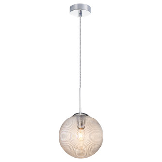 Maruna One Light Pendant in Chrome + Cognac Glass (423|C31002CHCN)