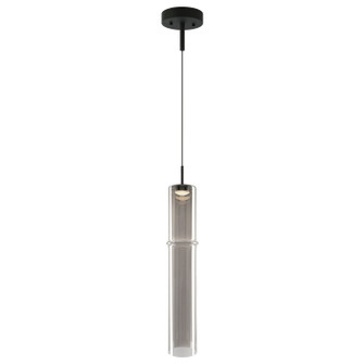 Bambu One Light Pendant in Matte Black + Smoked Glass (423|C30611MBSM)